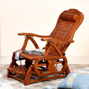 缅甸花梨木摇椅实木摇摇椅老人椅中式逍遥椅躺椅